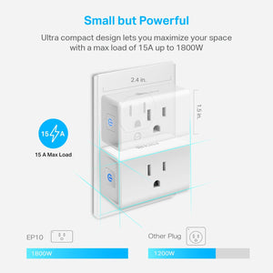 TP-Link Kasa Smart Wi-Fi Plug Mini, 2-Pack EP10P2