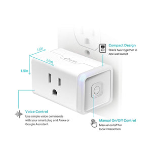 TP-Link Kasa Smart Wi-Fi Plug Mini, 2-Pack HS103P2