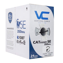 Load image into Gallery viewer, Vertical Cable Cat5e, 350 Mhz, UTP, Gel Filled (Flooded Core), Direct Burial, 1000ft, Black, Bulk Ethernet Cable 059-485/CMXF
