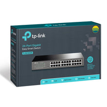 Load image into Gallery viewer, TP-Link 24-Port Gigabit Ethernet Easy Smart Managed Switch | Unmanaged Plus | Plug and Play | Desktop/Rackmount | Metal | Fanless | Limited Lifetime (TL-SG1024DE)
