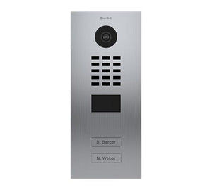 DoorBird IP Video Door Station D2102V, Flush-Mounted, 2 Call Buttons Stainless Steel (V4A)