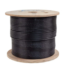 Load image into Gallery viewer, Vertical Cable Cat6, Shielded, Dual Jacket, Direct Burial, 1000ft, Black, Bulk Ethernet Cable
