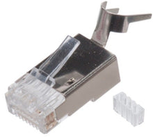 Load image into Gallery viewer, Vertical Cable Cat6 and Cat6A Shielded RJ45 Connector Modular Plug -100 pcs 012-021-100
