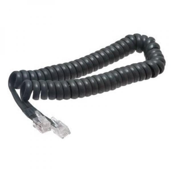 Panasonic KX-DT Series 7 Ft Charcoal Gray Handset Cord Curly Telephone Cords