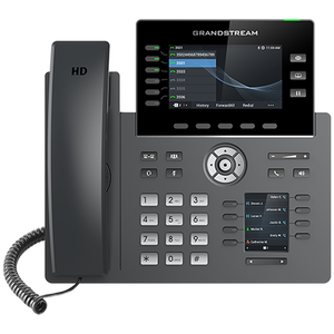 Grandstream 6 Lines, 6 SIP Accounts, 4.8 in + 2.4 in scrn, PoE GRP2616