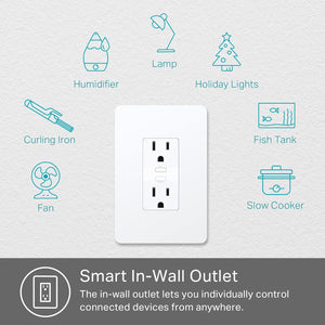 TP-LINK Kasa Smart Wi-Fi Power Outlet, 2-Outlets KP200