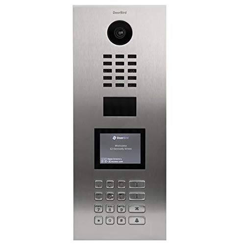 DoorBird IP Video Door Station D21DKV for Multi Tenant Buildings, Brushed Stainless Steel V4A (Salt-Water and Grinding dust Resistant) Vertical