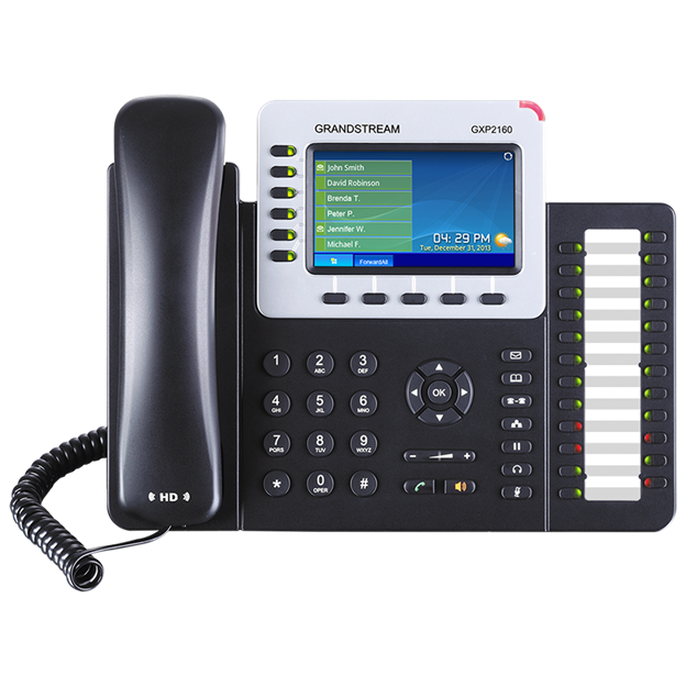 Grandstream 6 Lines, 6 SIP Accounts, PoE + GigE, Color GXP2160