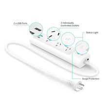 Load image into Gallery viewer, TP-Link Kasa Smart Wi-Fi Power Strip, 3-Outlets KP303
