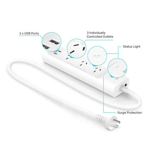 TP-Link Kasa Smart Wi-Fi Power Strip, 3-Outlets KP303