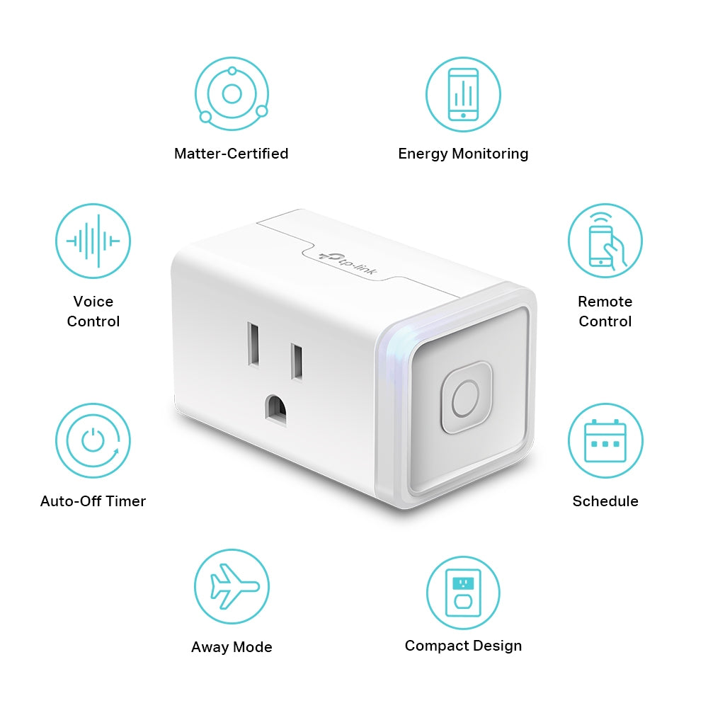 TP-Link Kasa Smart Wi-Fi Plug Slim, Energy Monitoring, Matter KP125MP2