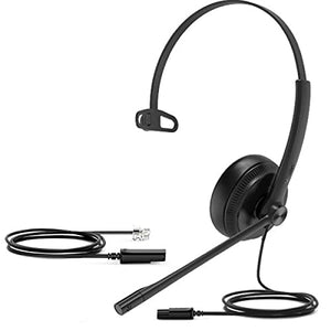 Yealink YHS34 Mono Analog Wired Headset - QD to RJ9  YHS34-MONO