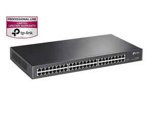 Bonus Bundle with Cat6 5ft Patch Cords and TP-Link 48-Port Gigabit Ethernet Unmanaged Switch | Plug and Play | Metal | Rackmount | Fanless | Limited Lifetime (TL-SG1048)