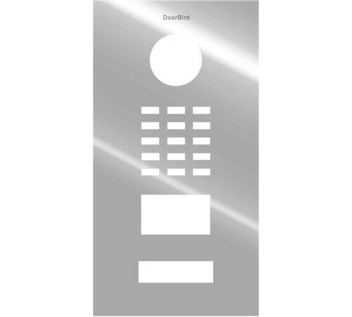 DoorBird Faceplate for D2101V IP Video Door Station Brushed Stainless Steel Chrome Polished(V4A)