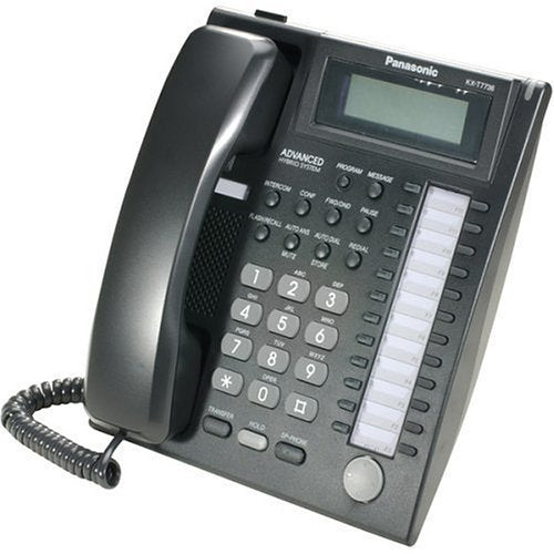 Panasonic KX-T7736 Phone Black  3-Line LCD Display Proprietary Analog Telephone