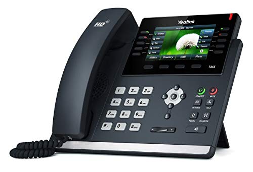 Yealink T46S IP Phone, 16 Lines. 4.3-Inch Color LCD. Dual-Port Gigabit Ethernet, 802.3af PoE, Power Adapter Not Included (SIP-T46S)