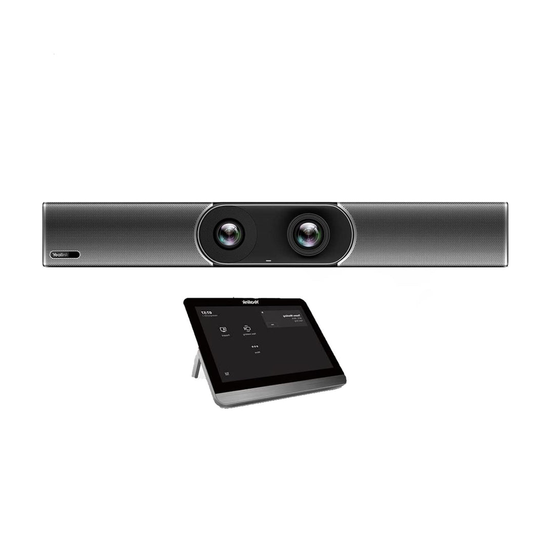 Yealink A30 MeetingBar Zoom Certified,Double Web Cameras with 8 Microphones and Speakers, Wide Angle, Auto Framing, Speaker Tracking, Audio and Video Conferencing System for Medium Conference Room