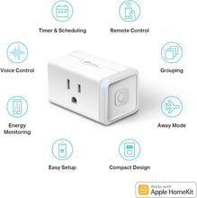 Load image into Gallery viewer, TP-Link Kasa Smart Wi-Fi Plug Slim, Energy Monitoring, HomeKit, 4-Pack EP25P4
