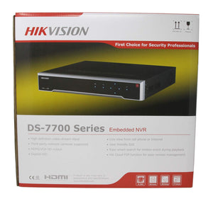 Hikvision USA DS-7716NI-I4/16P Hikvision, Nvr, 16-Channel, H264+/H264/H265, Up to 12Mp, Integrated 16-Port Poe, Hdmi, 4-Sata, No HDD