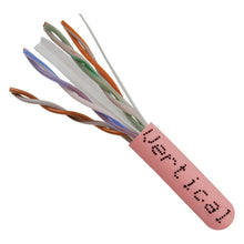 Load image into Gallery viewer, Vertical Cable Cat6, 550 MHz, UTP, 23AWG, Solid Bare Copper,1000ft, Bulk Ethernet Cable - 161 Series, Pink 161-106/PK

