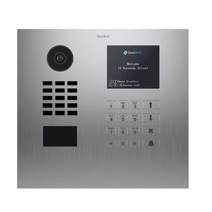 DoorBird IP Video Door Station D21DKH, Brushed Stainless Steel, Flush-mounted (horizontal) Display Module - Multi Tenants - Access Control- POE Capable