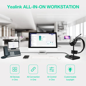 Yealink WH62 Wireless Telephone Headset Teams Certified for Office IP VoIP Phones PC Computer Laptop (WH62-MONO, for UC Optimized)