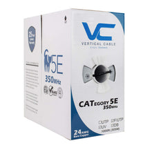 Load image into Gallery viewer, Vertical Cable CAT5E, Shielded Dual Jacket, Direct Burial, 1000ft, Black, Bulk Ethernet Cable 059-486/CMXT
