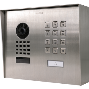 DoorBird IP Video Door Station D1101KH Modern, surface-mount, stainless steel V2A, brushed, surface-mounting
