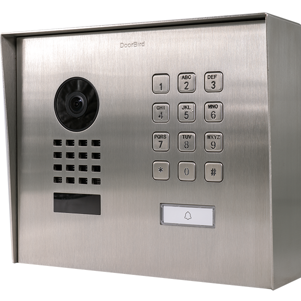 DoorBird IP Video Door Station D1101KH Modern, surface-mount, stainless steel V2A, brushed, surface-mounting