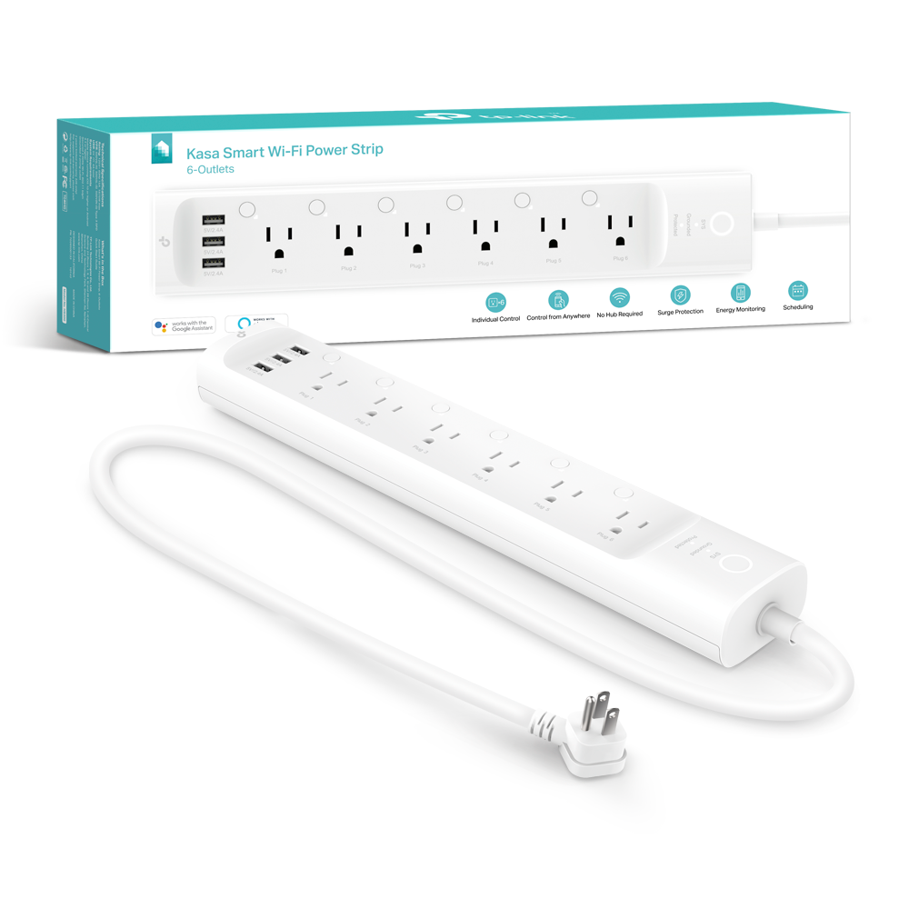 TP-Link Kasa Smart Wi-Fi Power Strip, 6-Outlets HS300