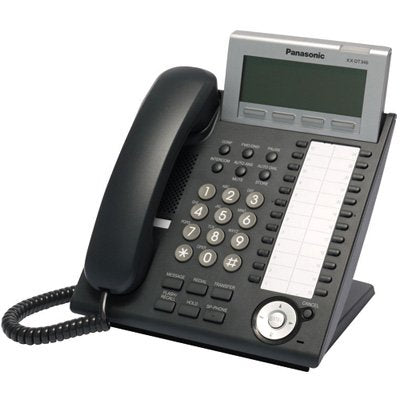 Panasonic KX-DT346-B 24-Button 6-Line Backlit LCD Display Digital Telephone, Black