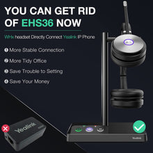 Load image into Gallery viewer, Yealink WH62 Mono Teams Wireless Noise Canceling Headset - Connects and Works with USB Enabled Desk Phones, Computers and Softphones. Headset Includes a 500ft Wireless Range + Intelligent Mute
