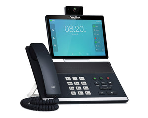 Yealink VP59 Smart Video IP Phone, 16 VoIP Accounts. 8-Inch Adjustable Color Touch Screen. Dual USB 2.0, 802.11ac Wi-Fi, Dual-Port Gigabit Ethernet, 802.3af PoE, Power Adapter Not Included (SIP-VP59)