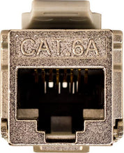 Load image into Gallery viewer, Vertical Cable CAT6A Shielded Data Grade Keystone Jack 90 Degree 8Ã8 Conductors 303-J2637/C6AS
