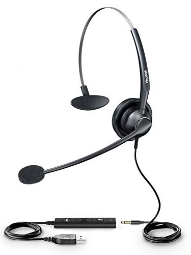 Yealink Wideband USB Headset for IP Phones or Computers 3.5mm or SB Option UH33 YEA-UH33