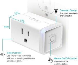 TP-Link Kasa Smart Wi-Fi Plug Mini, 3-Pack HS103P3