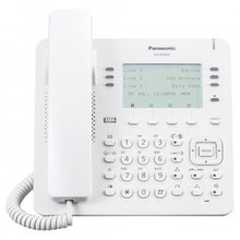 Load image into Gallery viewer, Panasonic  6-LINE LCD 6X4 SELF-LABELING KEYS, 2.5mm HEADSET JACK (NO EHS) -  IP PHONE (WHITE) KXNT630
