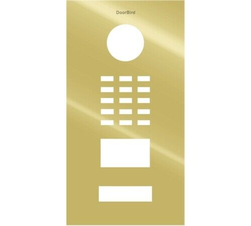 DoorBird Faceplate for D2101V IP Video Door Station Brushed Stainless Steel Brass Polished(V4A)