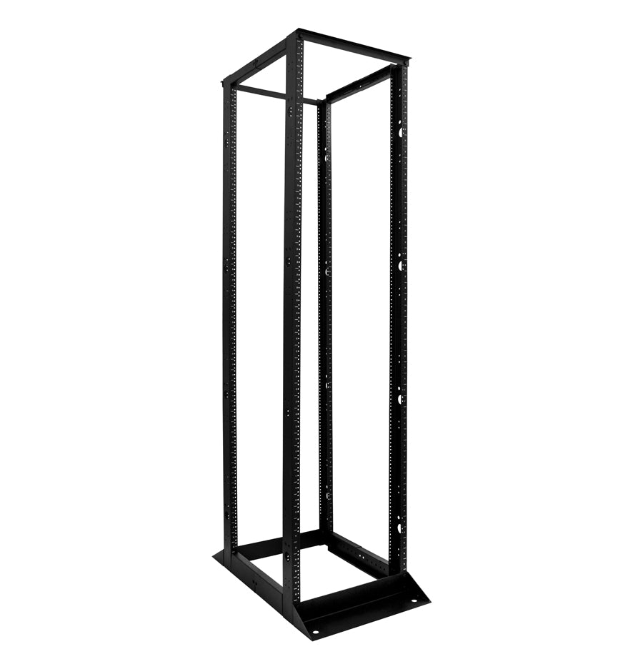 Vertical Cable 047-WOS-0445 45U 4 post Open Rack, Black, Aluminum Frame, Adjustable Depth