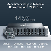 Load image into Gallery viewer, TP-Link 14-slot unmanaged media converter chassis TL-MC1400

