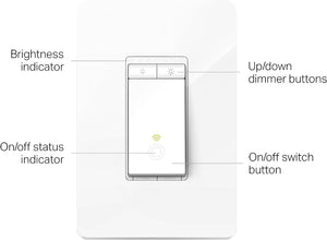 TP-Link Kasa Smart Wi-Fi Light Switch, Dimmer HS220