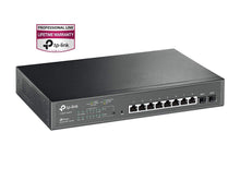 Load image into Gallery viewer, TP-LINK T1500G-10MPS Jetstream 8-Port Gigabit PoE+ Smart Switch with 2 SFP Slots, Sufficient Power Supply of 116W, 802.3af/at, 30W per Port, VLAN, QoS, IGMP snooping, Link Aggregation, ACL
