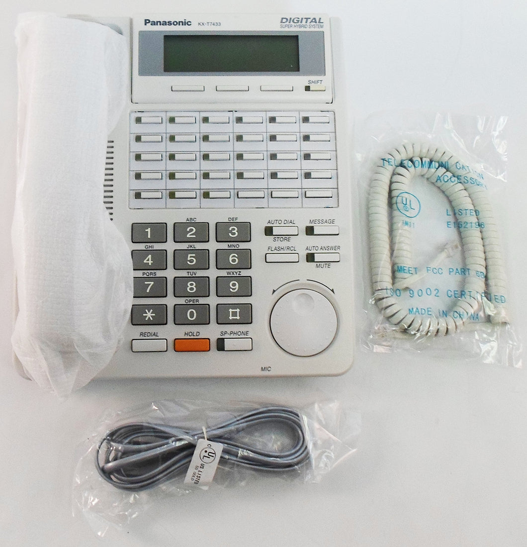 Panasonic KX-T7433 Phone White (Renewed)