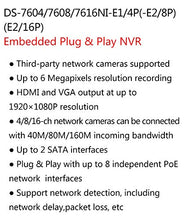 Load image into Gallery viewer, Hikvision USA DS-7608NI-E2/8P 8CH PoE NVR Network Video Recorder with Hikvision USA Warranty
